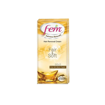 Fem Hair Removal Cream Gold, For All Skin Types* - 25gm Dabur