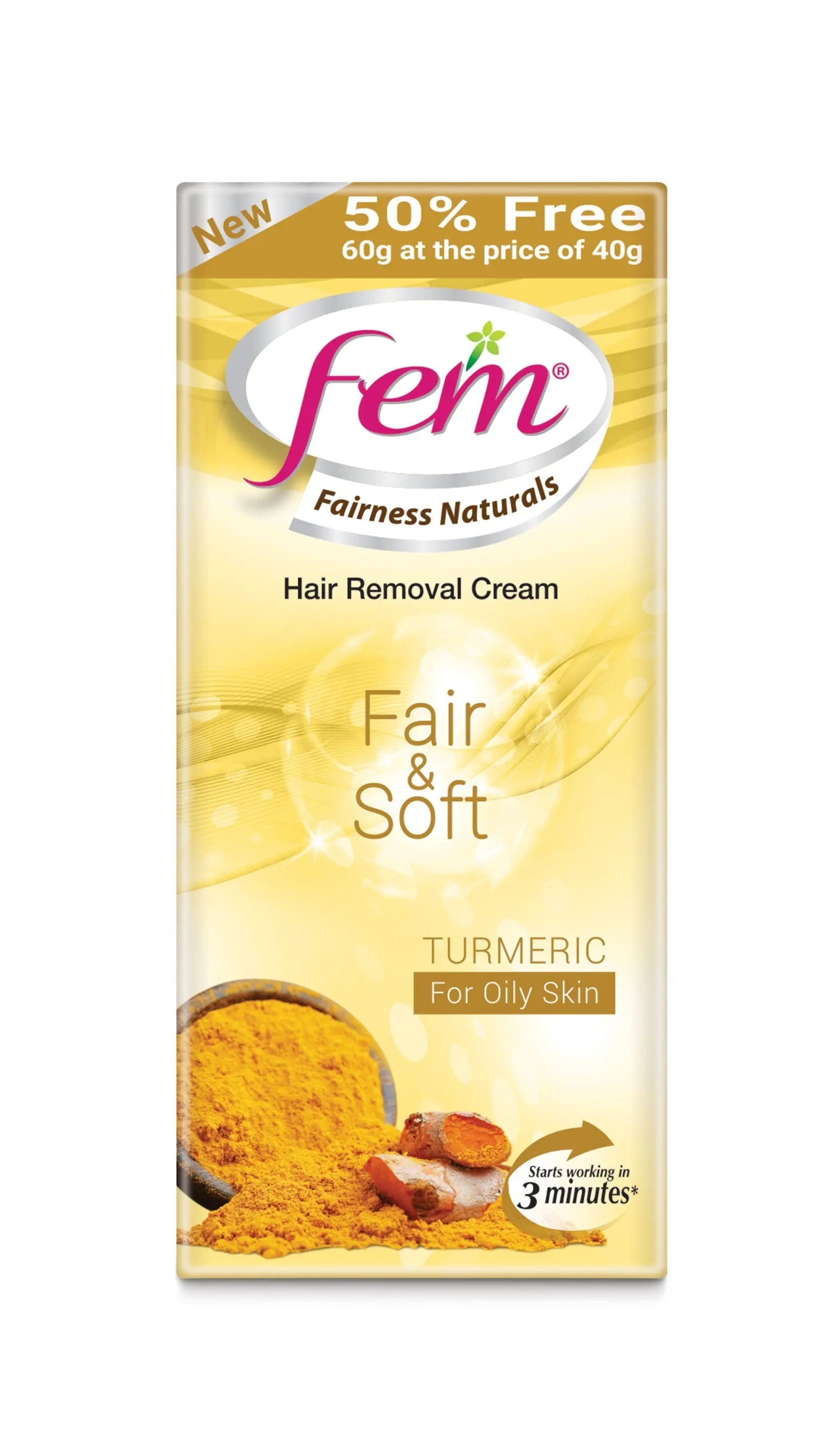 Fem Hair removal cream Turmeric - 40gm Dabur