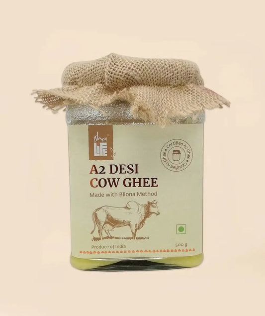 Ishalife Pure A2 Desi Cow Ghee, Made Traditionally from Curd 500g Ishalife