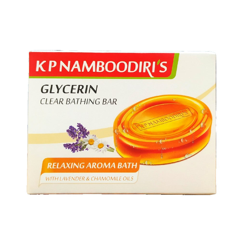 KPN Glycerin Clear Bathing Bar 75gm - With Lavendar and Chamomile Oils KP Namboodiri