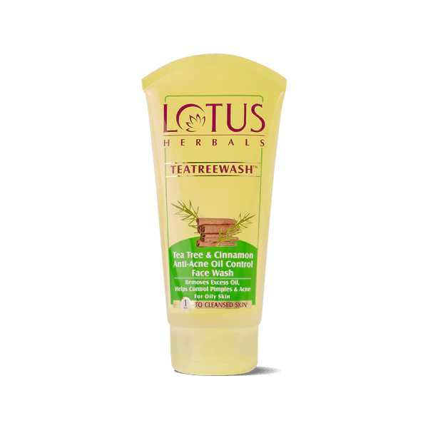 Lotus Herbals  Teatree & Cinnamon Anti-Acne Oil Control Face Wash 120g Lotus