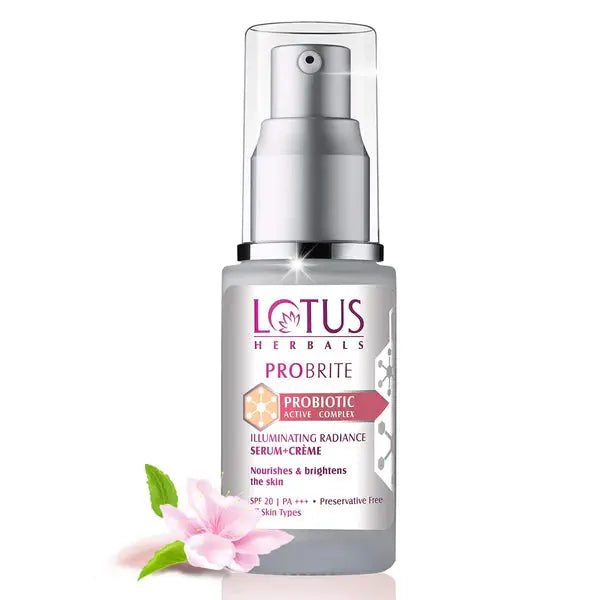 Lotus Herbals Probrite Illuminating Radiance Serum+Cream SPF-20 PA+++ - 30 ml Lotus