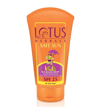 Lotus Herbals Safe Sun Kids Sunscreen Cream SPF 25 (100 g) Lotus