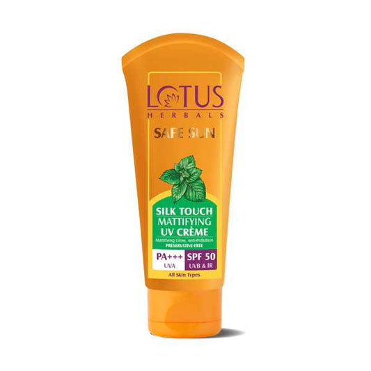 Lotus Herbals Safe Sun Silk Touch Mattifying UV Crème SPF 50 75g