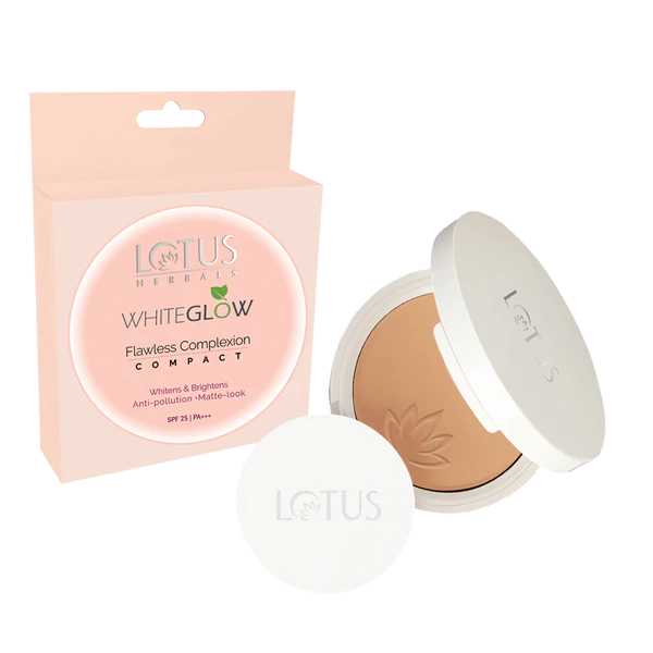 Lotus Herbals WHITEGLOW Flawless Complexion Compact Honey WGC2 - 10 gm Lotus