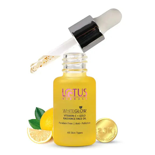 Lotus Herbals WhiteGlow Vitamin-C + Gold Radiance Face Oil - 15 ml Lotus