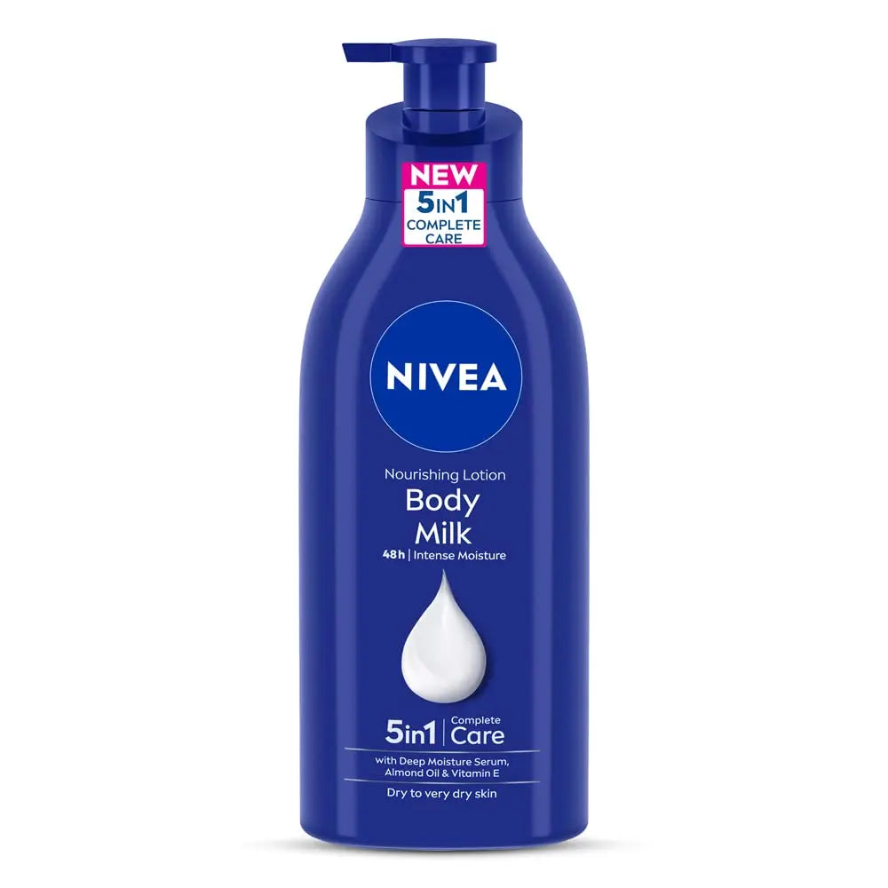 NIVEA Body Lotion for Very Dry Skin, Nourishing Body Milk with 2x Almond Oil 48H Moisturization, For Men & Women, 600 ml Texinkart