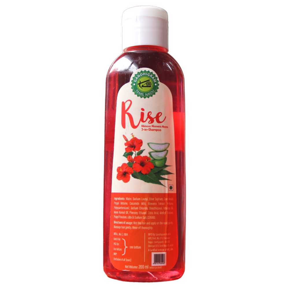 Rise - Hibiscus, Aloevera and Neem Shampoo 200ml Lakshmi Seva Sangham