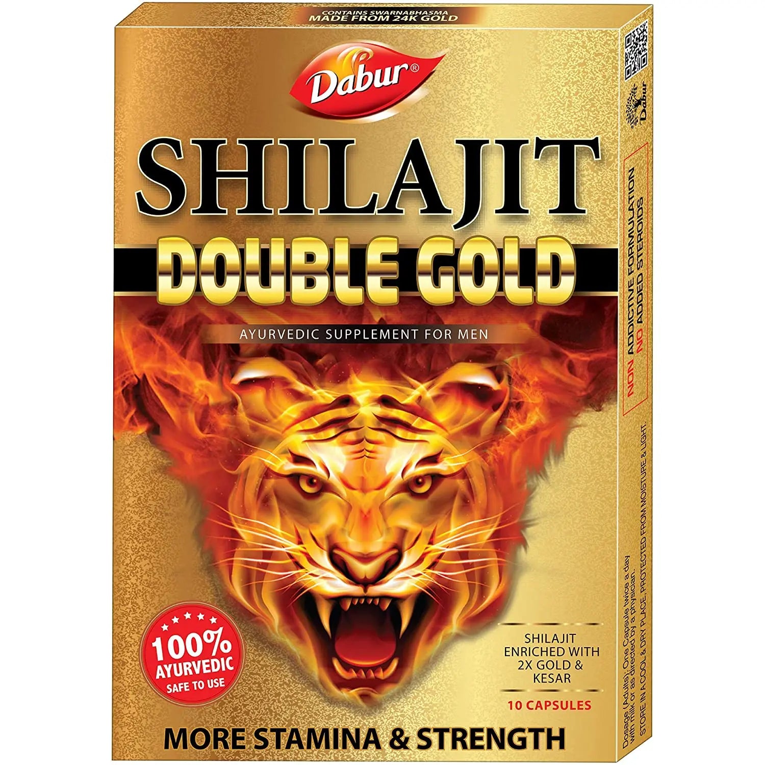 Shilajit Double Gold Capsules - 10Capsules Dabur