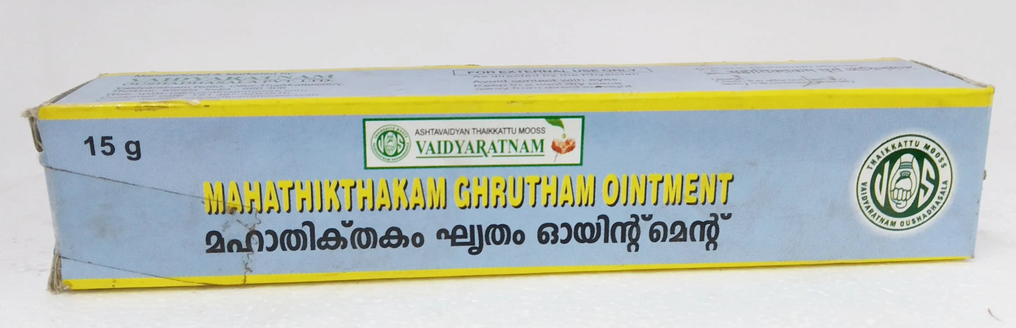 Vaidyaratnam Mahathikthakam Ghrutham Ointment 15g Vaidyaratnam