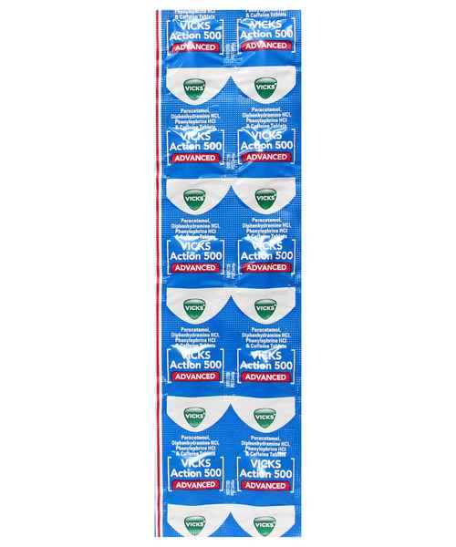 Vicks Action 500 Advanced - 10 Tablets Vicks
